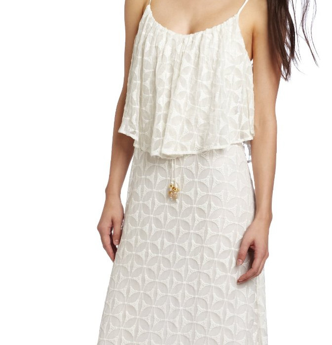 White 100% silk Tt Collection Women’s Jilla Maxi Dress
