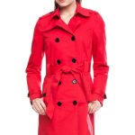 armani exchange classic trench coat-red