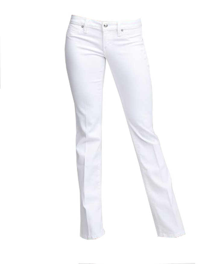 white stretch bootcut jeans