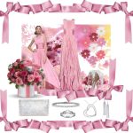 pink Oscar de la Renta evening dress