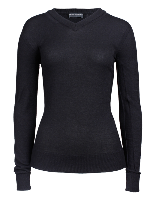 Black cashmere polyester pullover Dolce & Gabbana - AvenueSixty