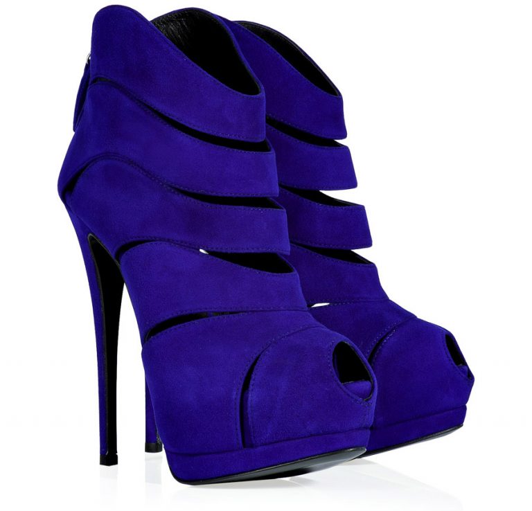 I want these purple Giuseppe Zanotti Wave-Cutout Booties