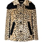 Juicy Couture Honey Black Cheetah Print Faux Fur Cape