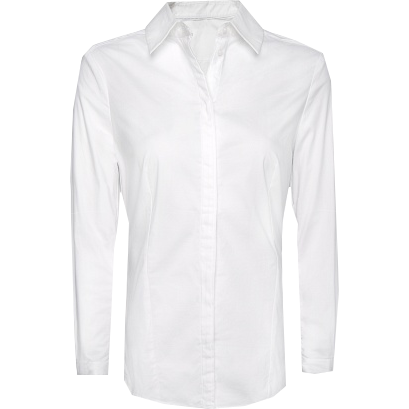 Mango Long sleeved fitted white shirt
