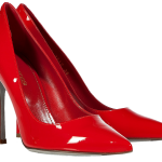 Sergio Rossi flamenco red patent leather stilettos