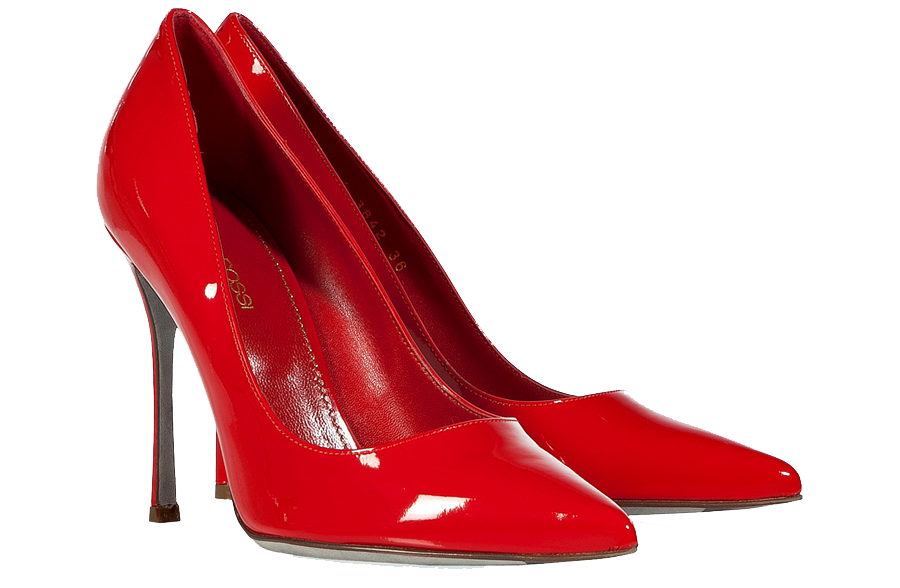 Sergio Rossi flamenco red patent leather stilettos