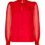 Valentino Scarlet Red Silk Top