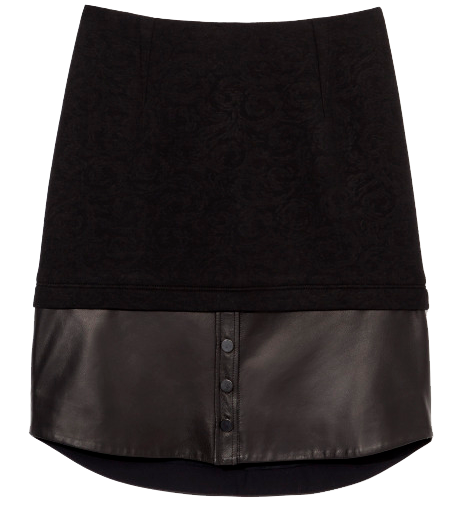 Yigal Azrouel Embossed Floral Jacquard Skirt