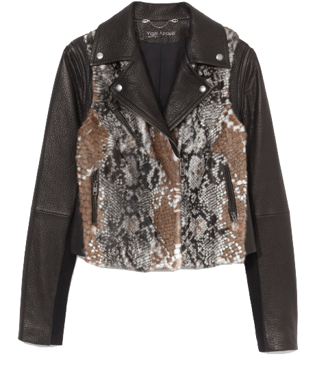 Yigal Azrouel textured leather jacket