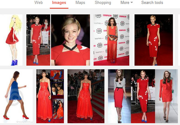 Katie Holmes wearing blue shoes with red dress Carey Mulligan red dress blue shoes