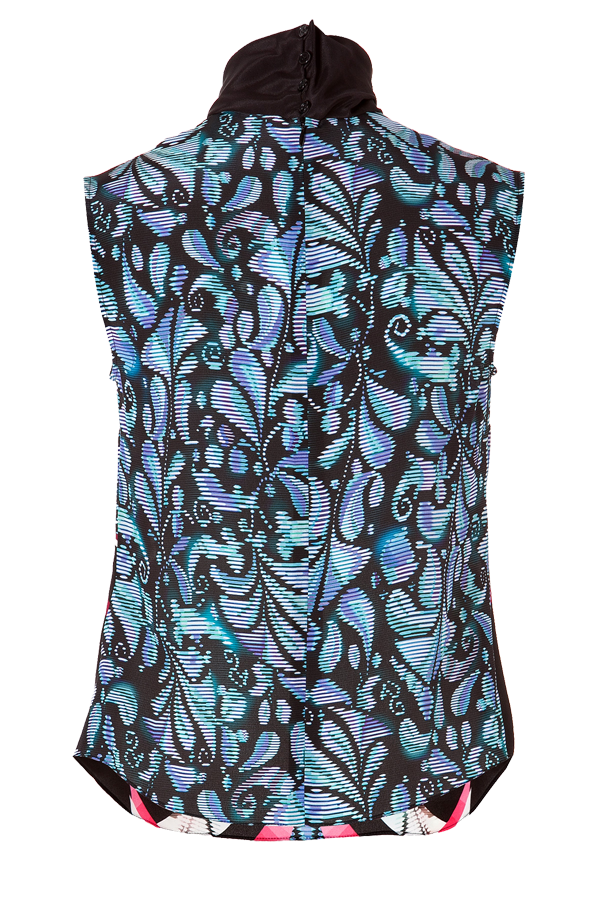 Peter Pilotto Silk Tahlia Sleeveless Blouse in J-Red back view