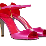 Sergio Rossi Pink Gold Patent Leather Open Toe Sandals