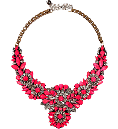 Shourouk Apolonia Necklace in Neon Pink