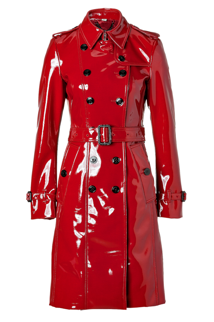 Styling the lacquer red Burberry London Queenscourt Trench Coat ...