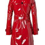 Burberry London lacquer red Queenscourt Trench Coat back view