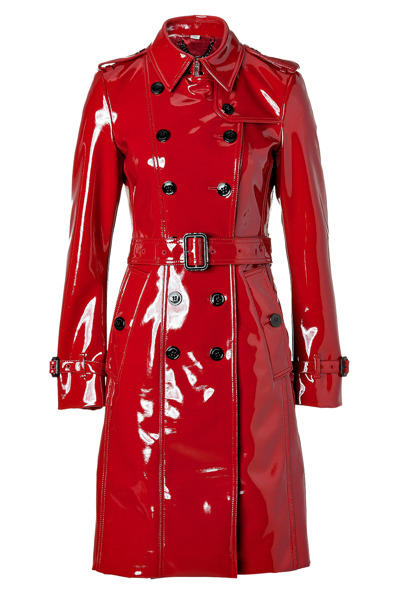 Burberry London lacquer red Queenscourt Trench Coat