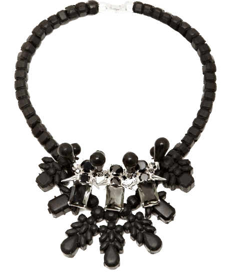 EK THONGPRASERT Black Silver Dagger Necklace