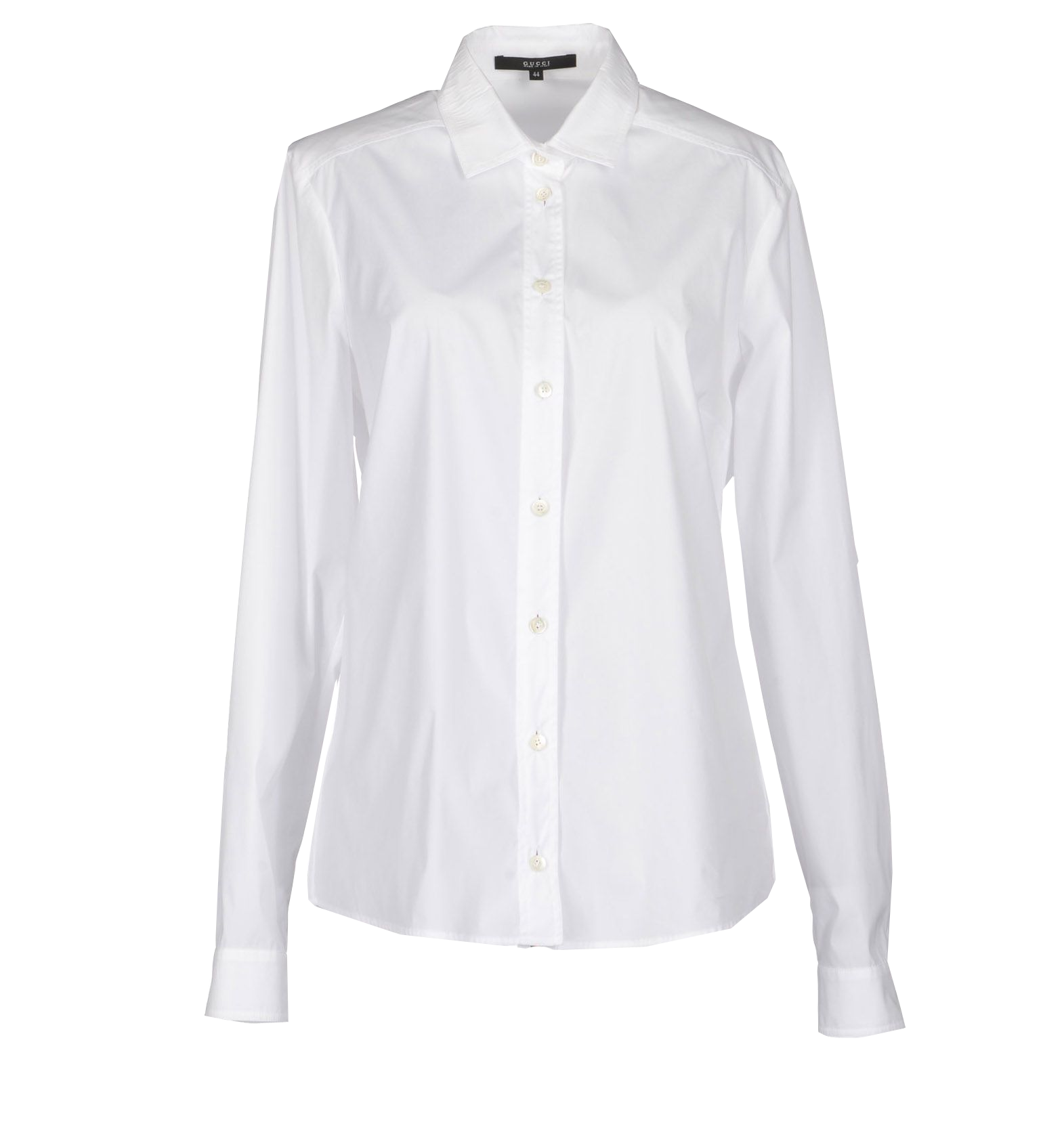 Gucci white long sleeved single button cuffs shirt