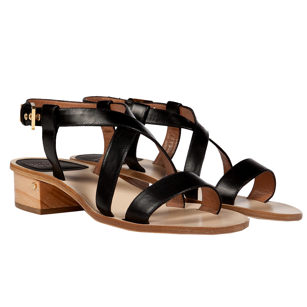 Laurence Dacade Leather Dionysos Sandals in Black