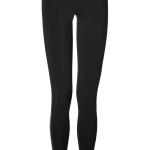 Ralph Lauren Black Label Merino Wool Stretch Leggings with Leather in Black