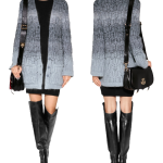 Ralph Lauren Collection Polished Leather Harrah Over-The-Knee Boots in Black on model
