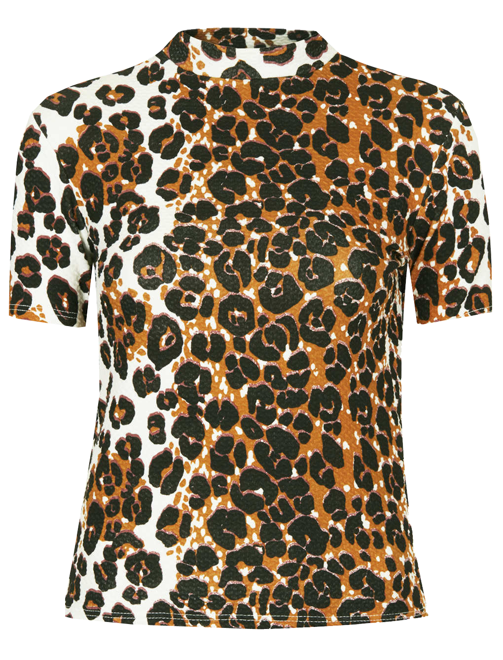 Topshop leopard print high neck top