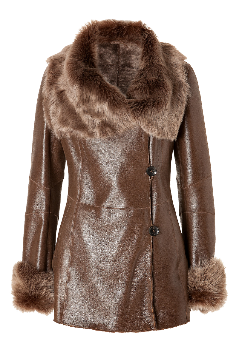 VENTCOUVERT camel brown Lambskin leather Jacket
