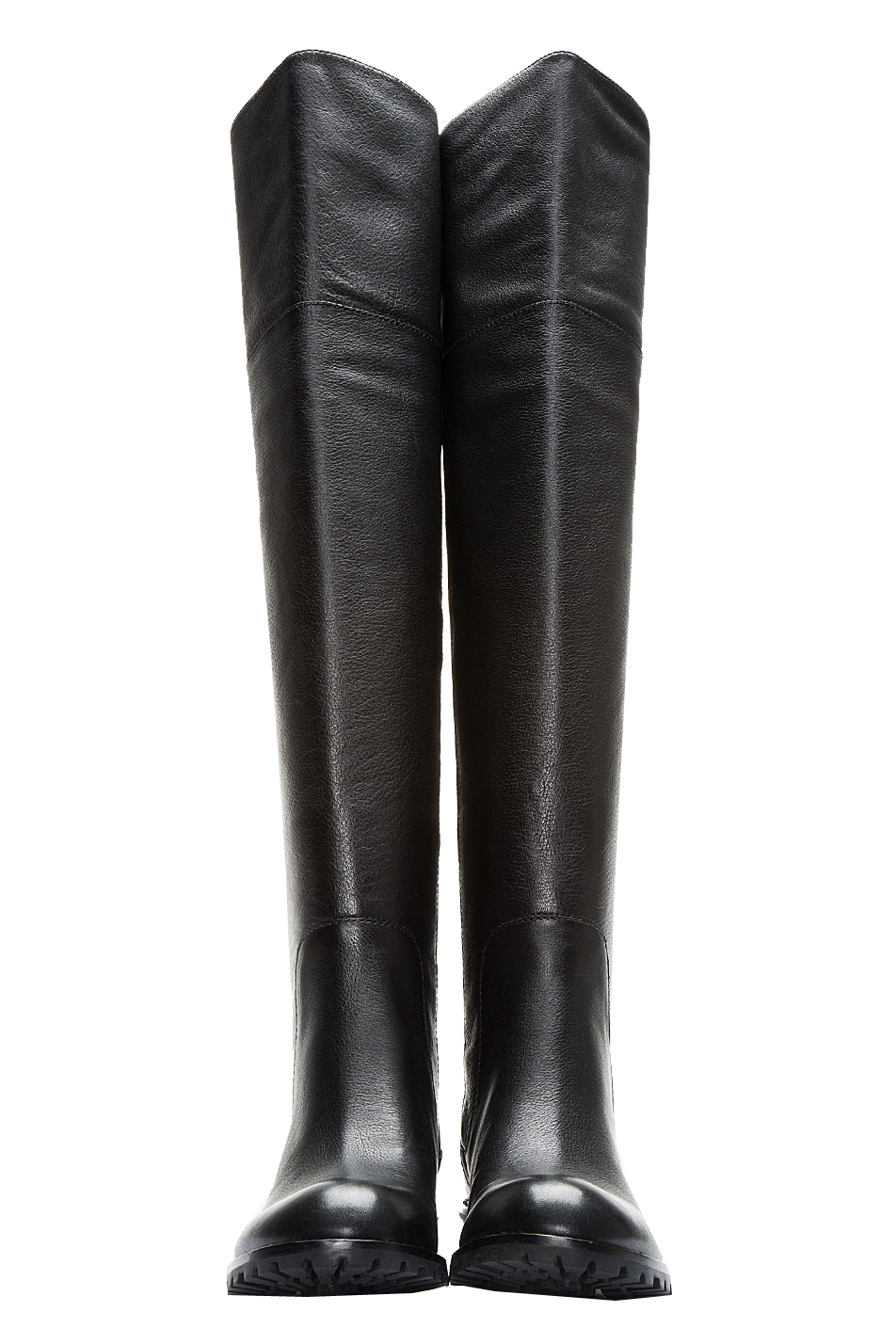 Marc by Marc Jacobs Black Leather Over The Knee Boots
