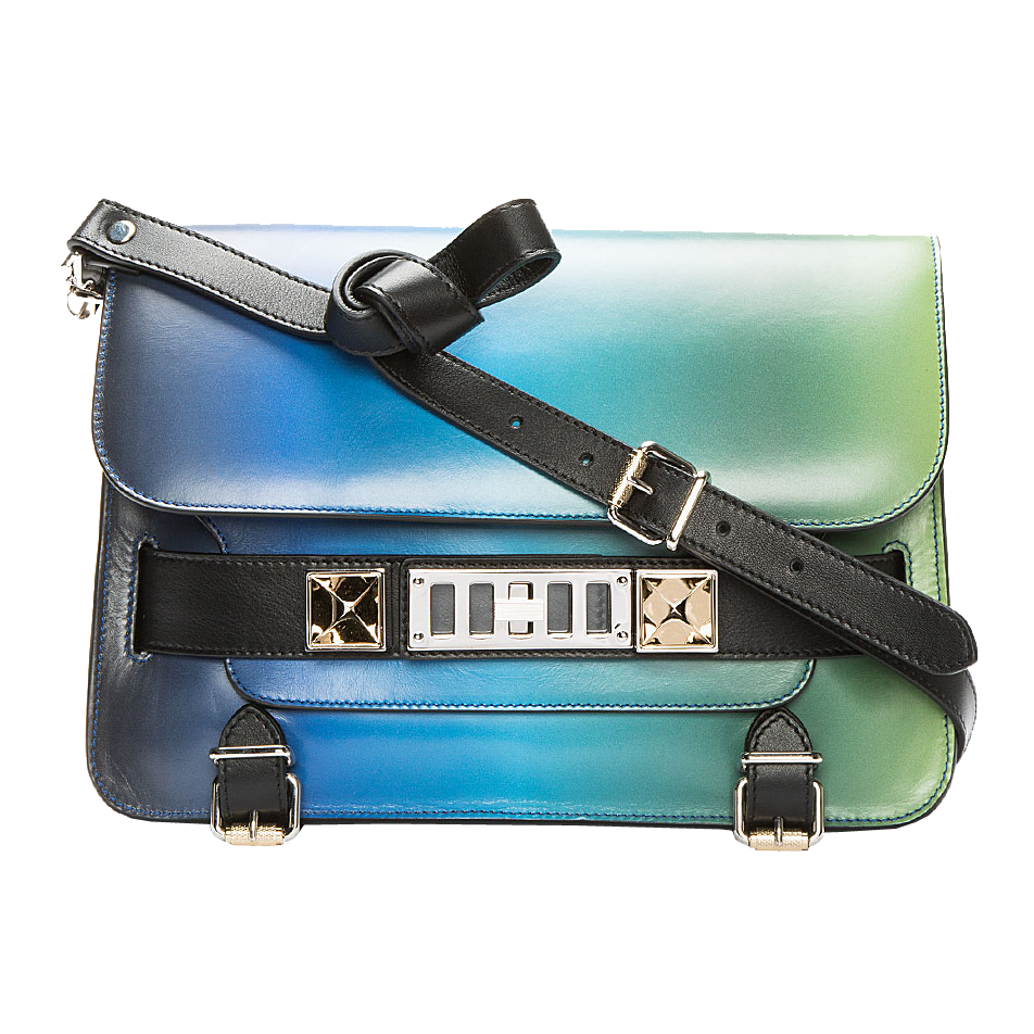 Proenza Schouler Blue Ombre Leather PS11 Classic Shoulder Bag