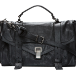 Proenza Schouler Medium Black Lux Leather PS1 Messenger Bag
