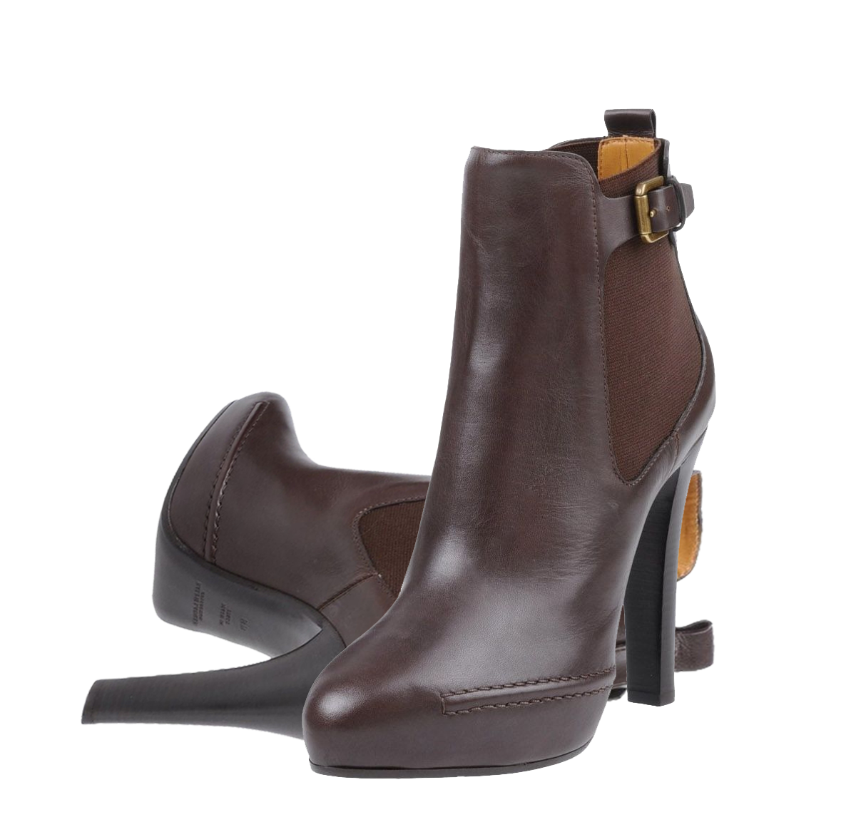 Ralph Lauren Collection dark brown leather ankle boots