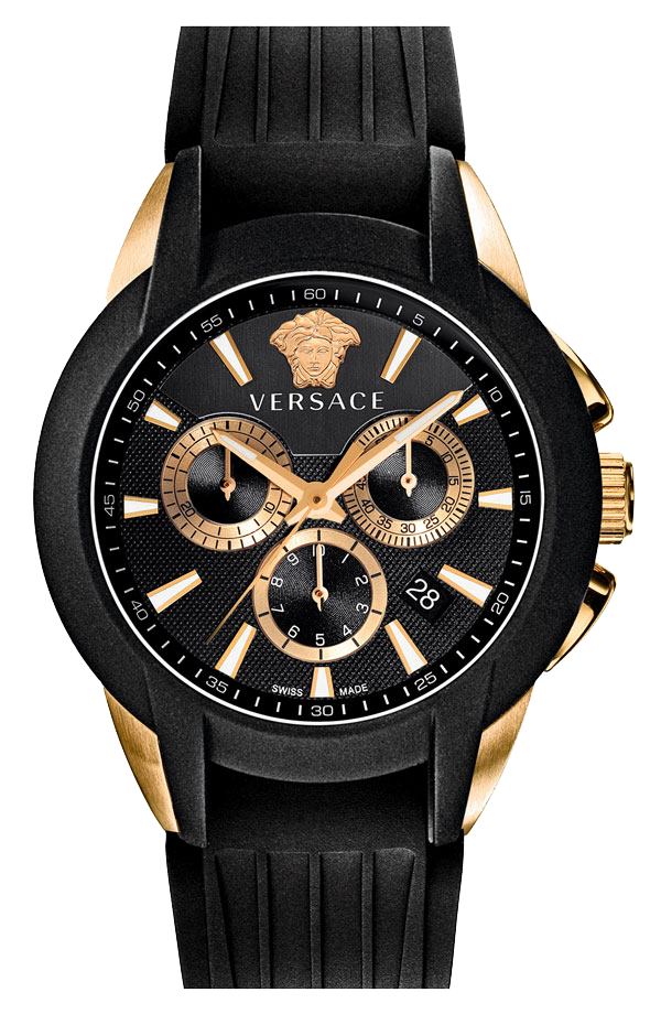 Versace Character Chrono Rubber Strap Watch 42mm