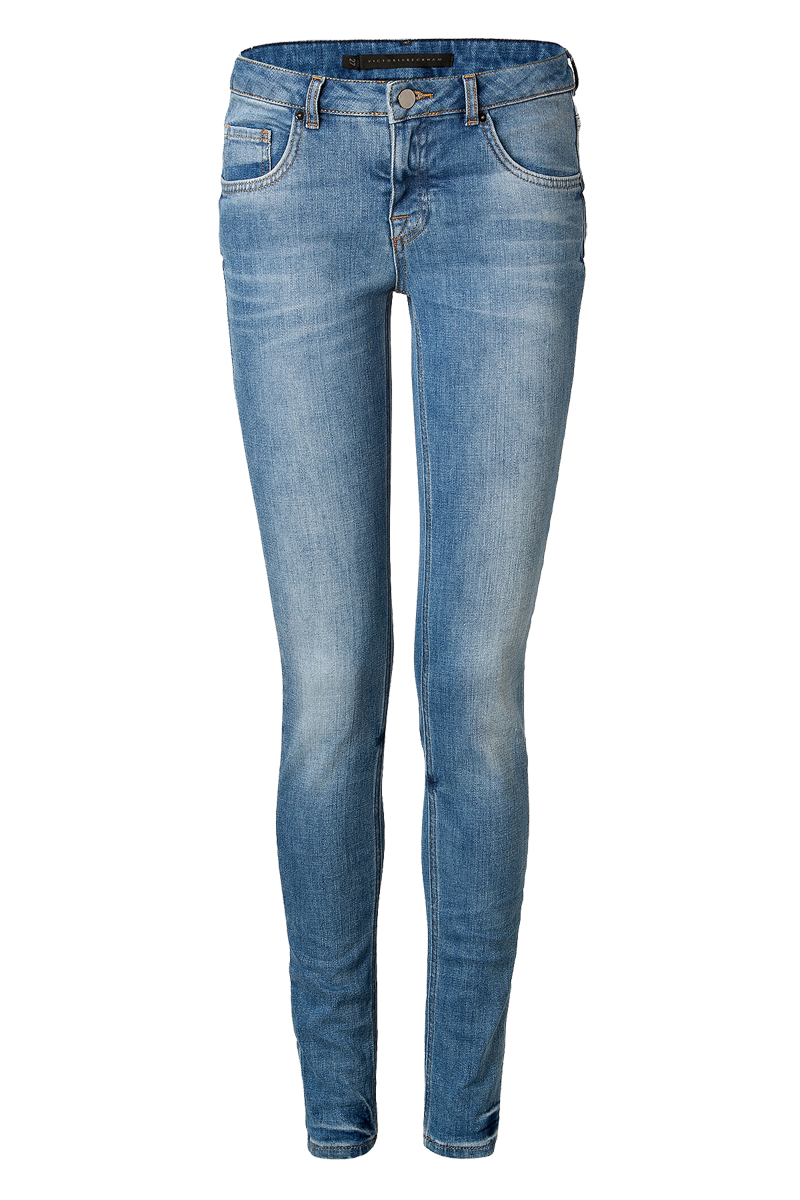 Victoria Beckham Denim faded blue super skinny jeans