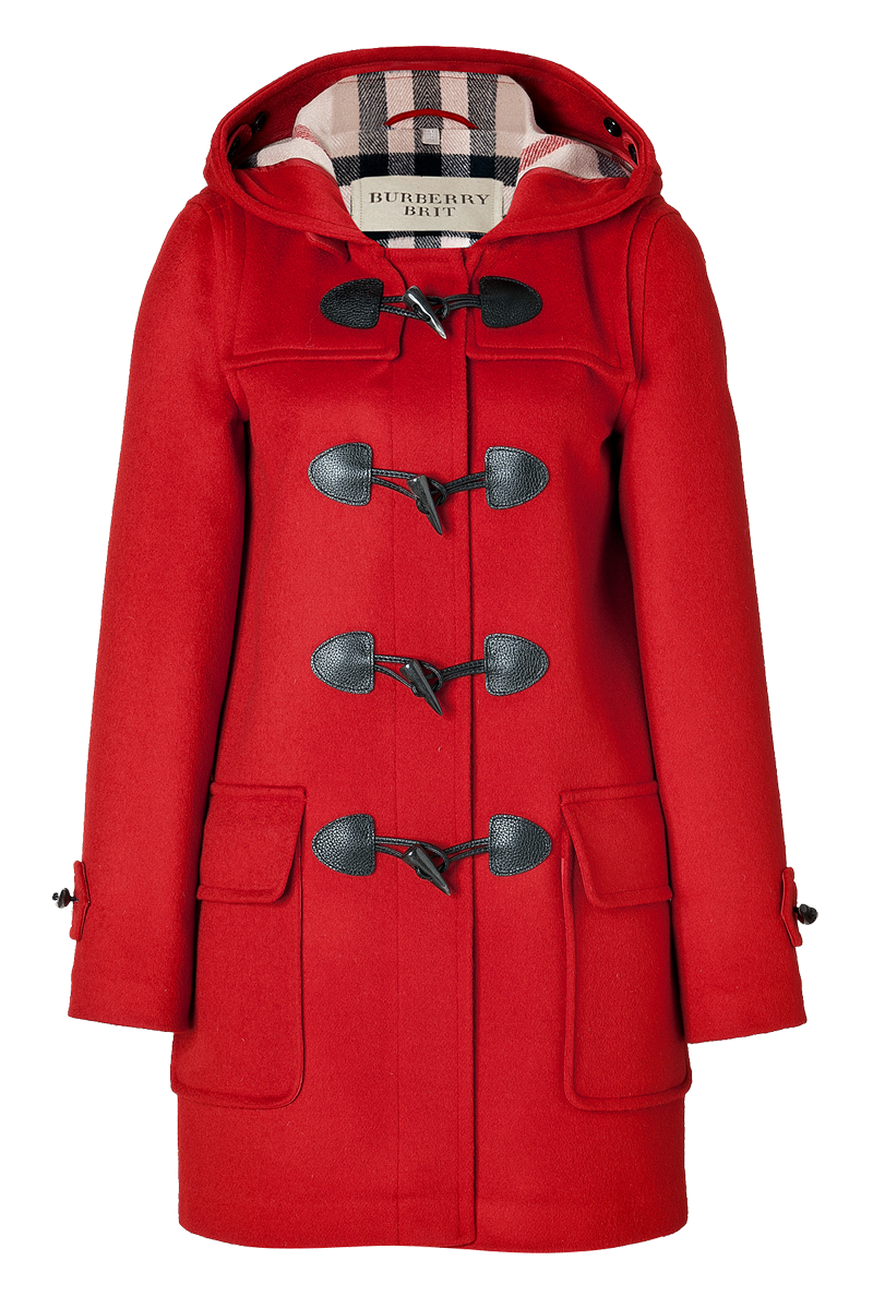burberry duffle coat red