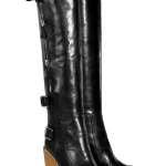 Laurence Dacade Black Buckled Wedge leather Boots