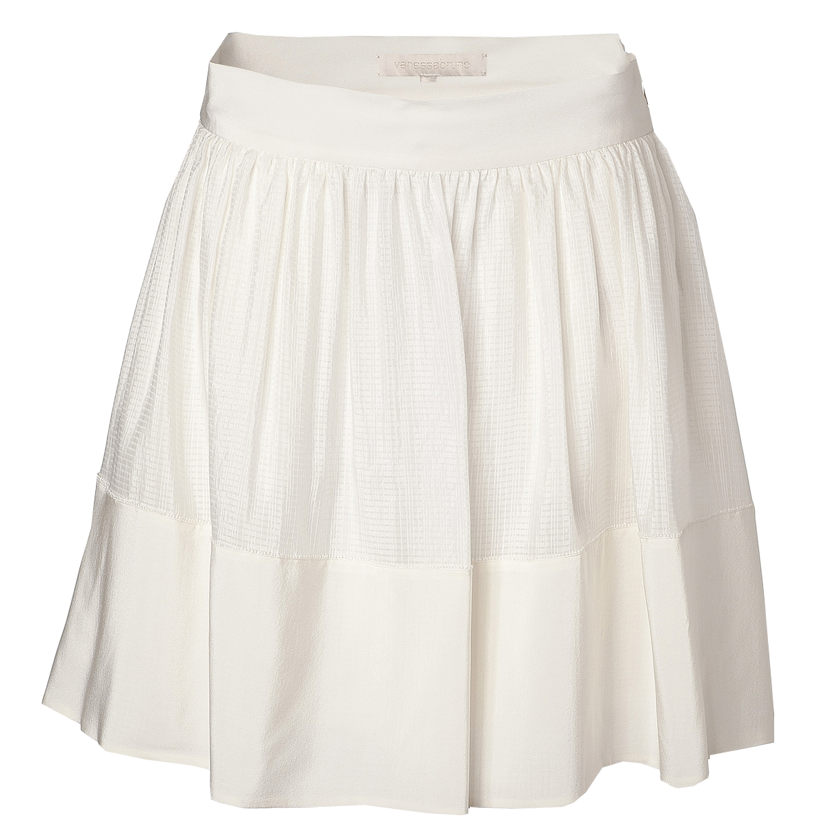 Vanessa Bruno White Silk-Linen Skirt