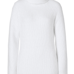 Anthony Vaccarello white Angora Blend Ribbed Turtleneck Pullover sweater