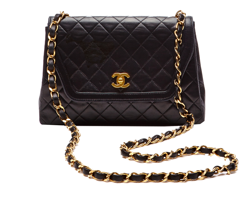 Chanel Black Quilted Lambskin Trapezoid Bag