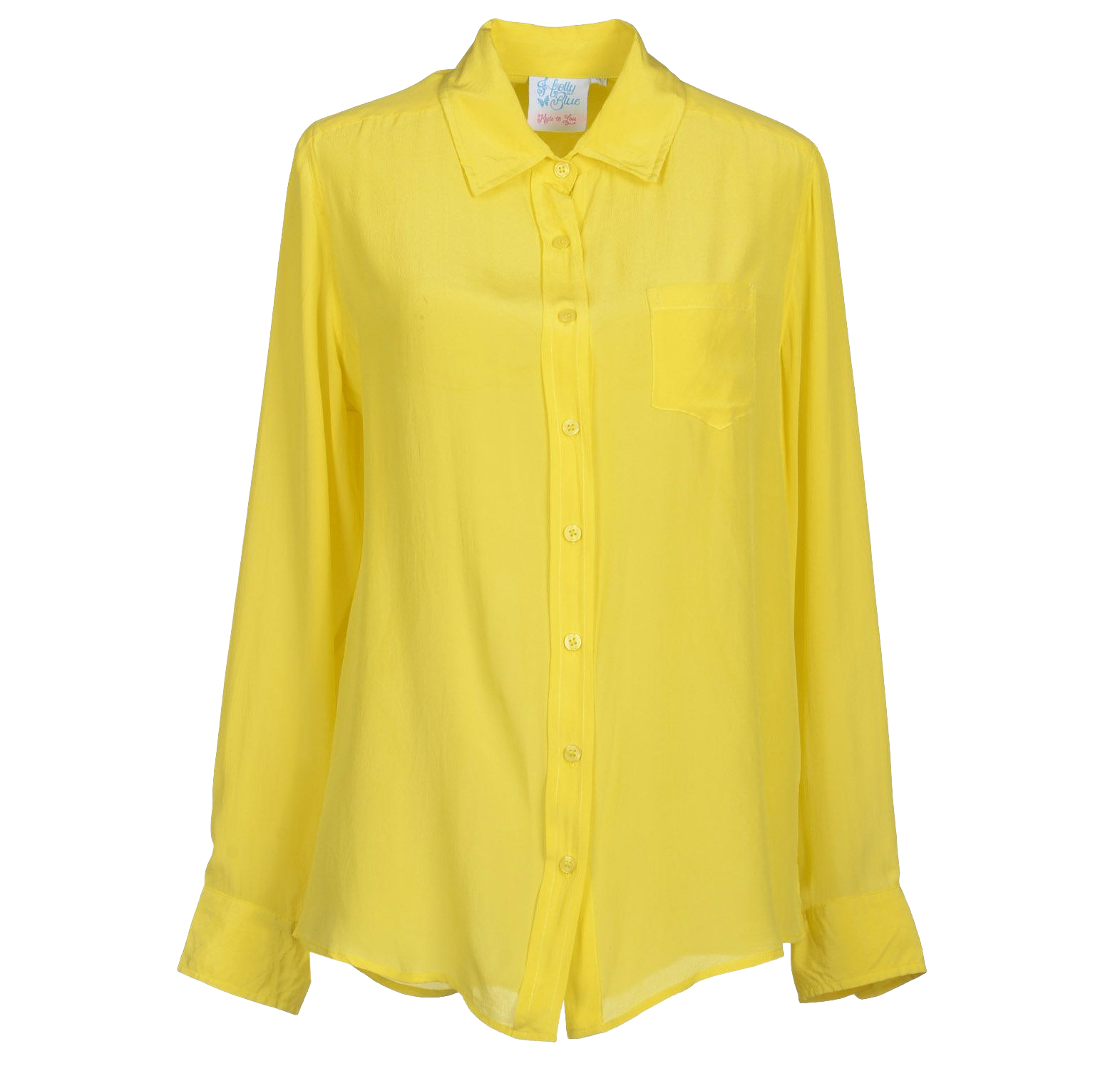 Holly Blue yellow silk shirt