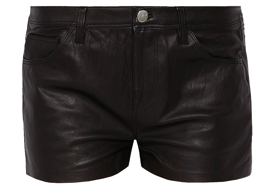 IRO black lamb leather shorts