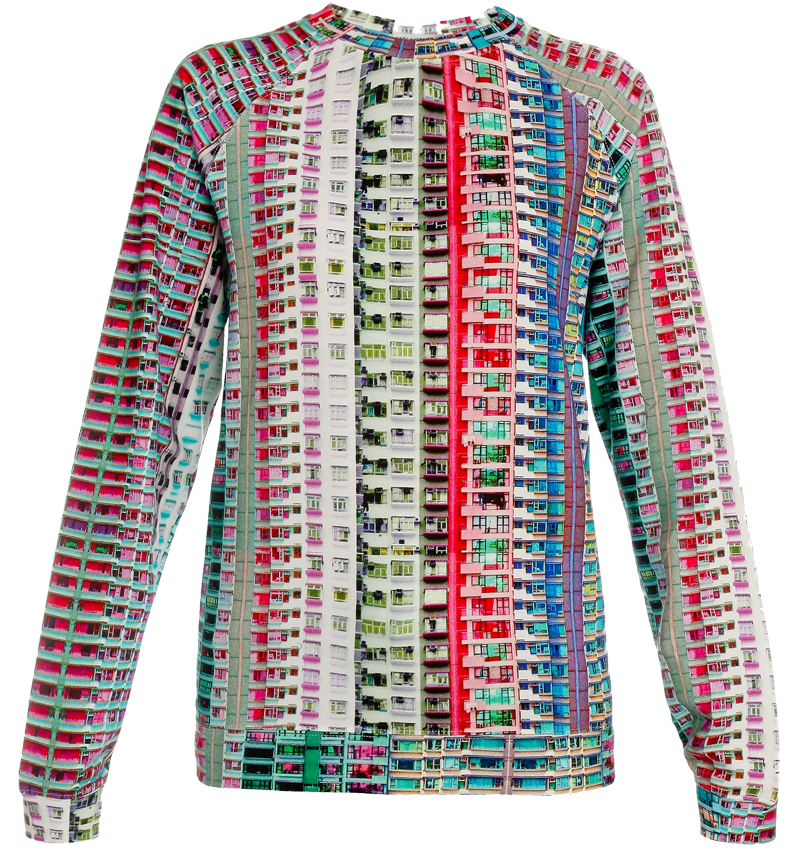 Mary Katrantzou multicoloured print long-sleeved stretch cotton Trellich sweatshirt
