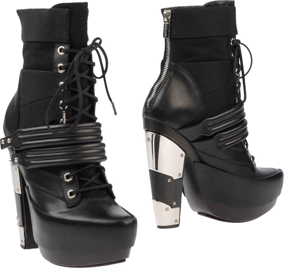 Rodarte black leather ankle boots