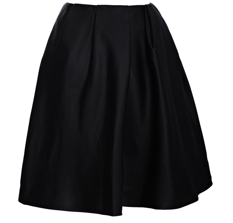 Thakoon Addition black Pleated-Waist Full Skirt