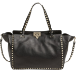 Valentino Rockstud black leather Medium Double Handle Tote bag