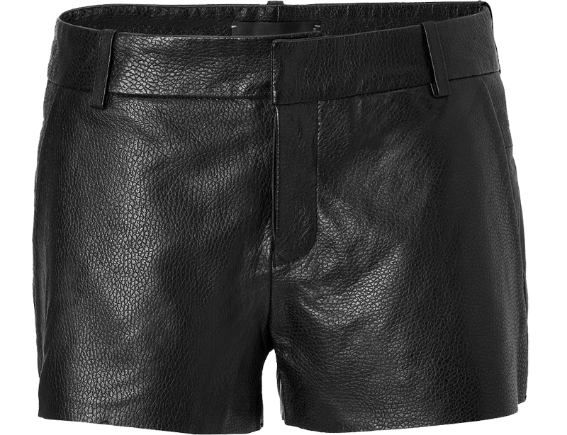 Zadig & Voltaire Simio black lamb leather shorts