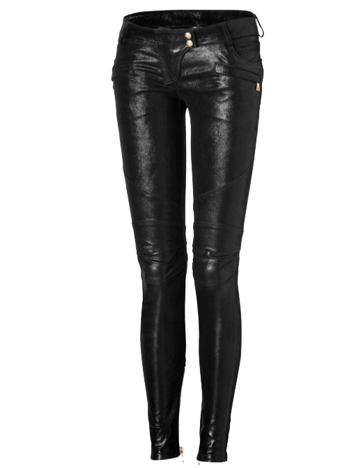 BALMAIN Leather Pants in Black