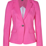 DKNY Charming Pink One Button Cotton Blazer