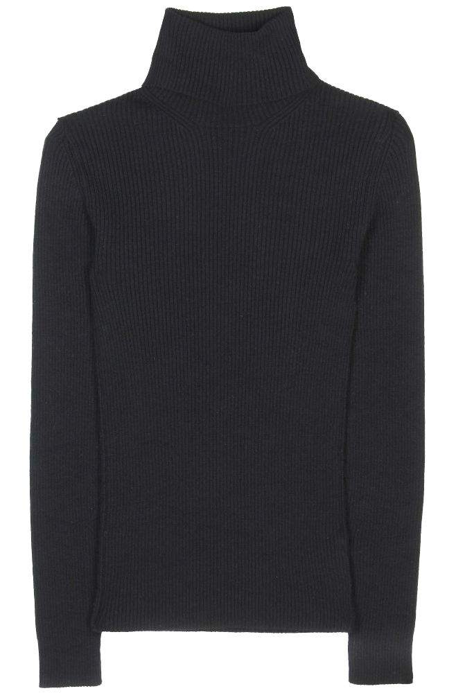 Dolce Gabbana black Ribbed-knit cashmere turtleneck sweate