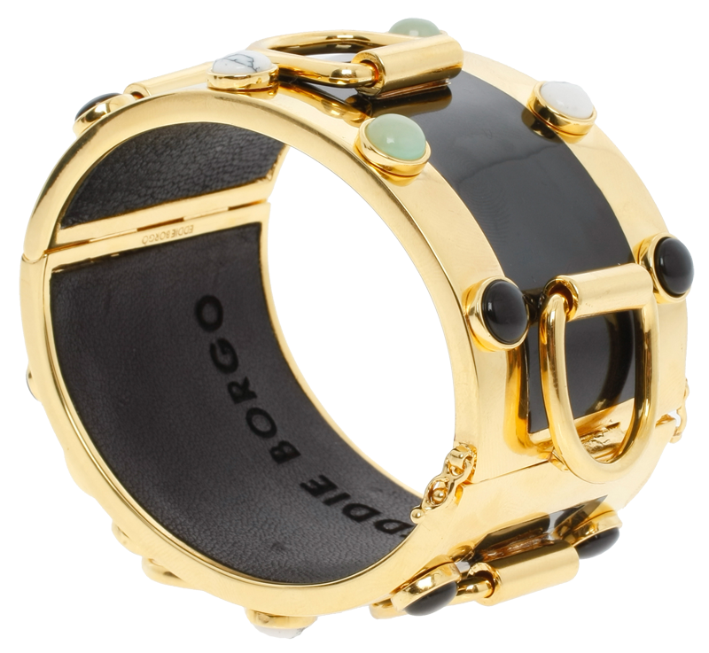EDDIE BORGO Inlaid D-ring Cuff bracelet