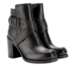 McQ Alexander McQueen Nazrul black leather ankle boots